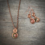 8614 Unakite + Copper Set
