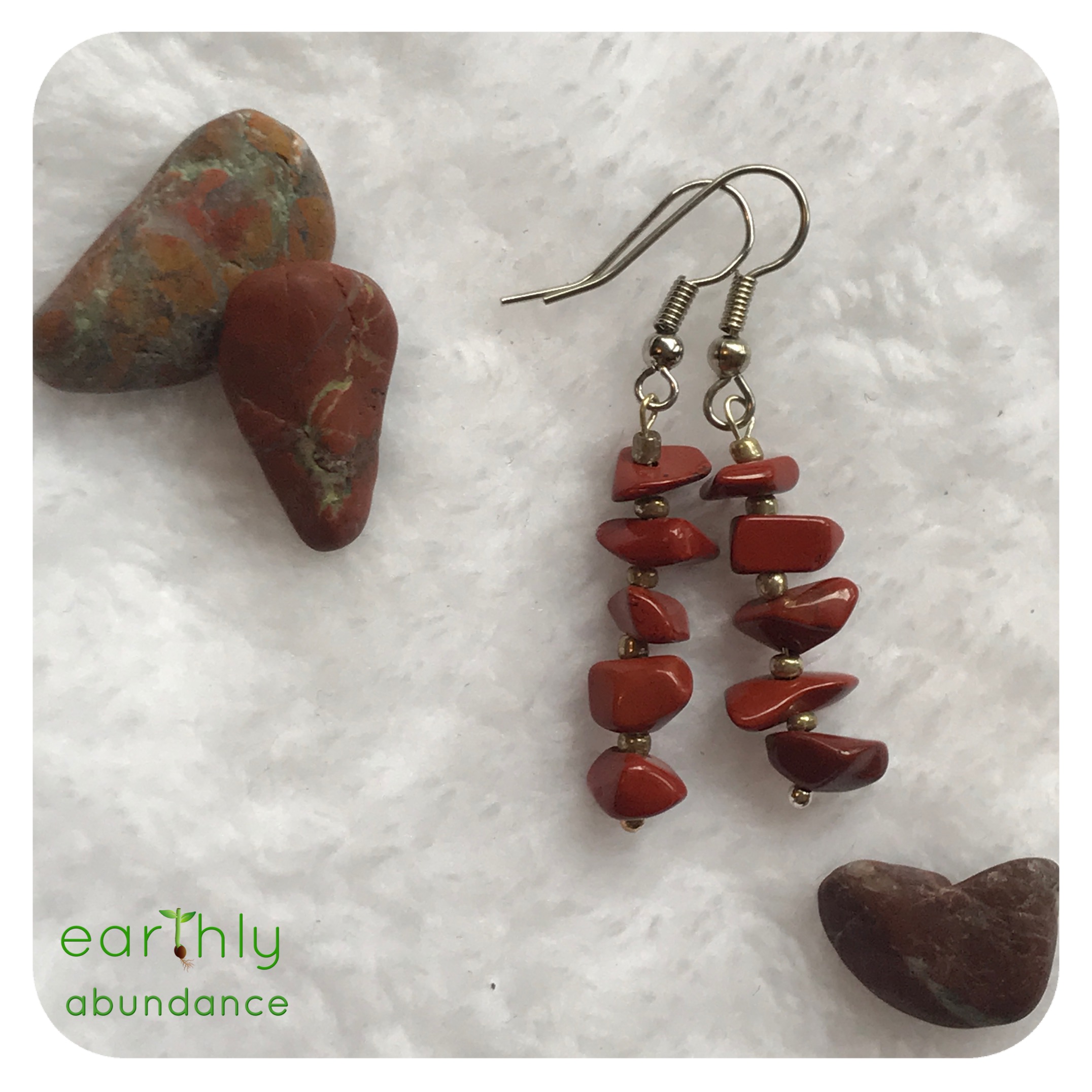 8571 Red Jasper Earrings