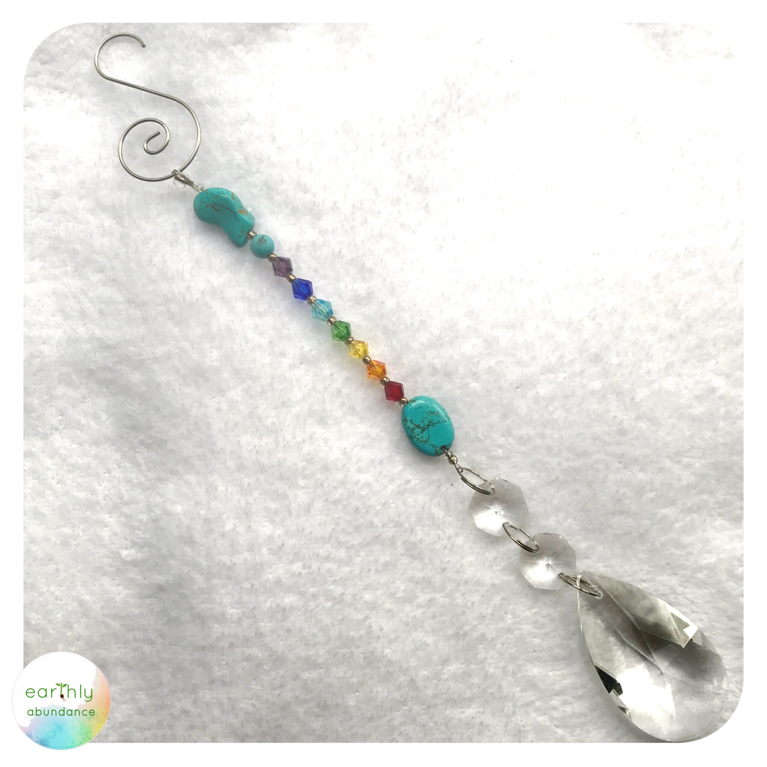 8732 Chakra + Turquoise Suncatcher