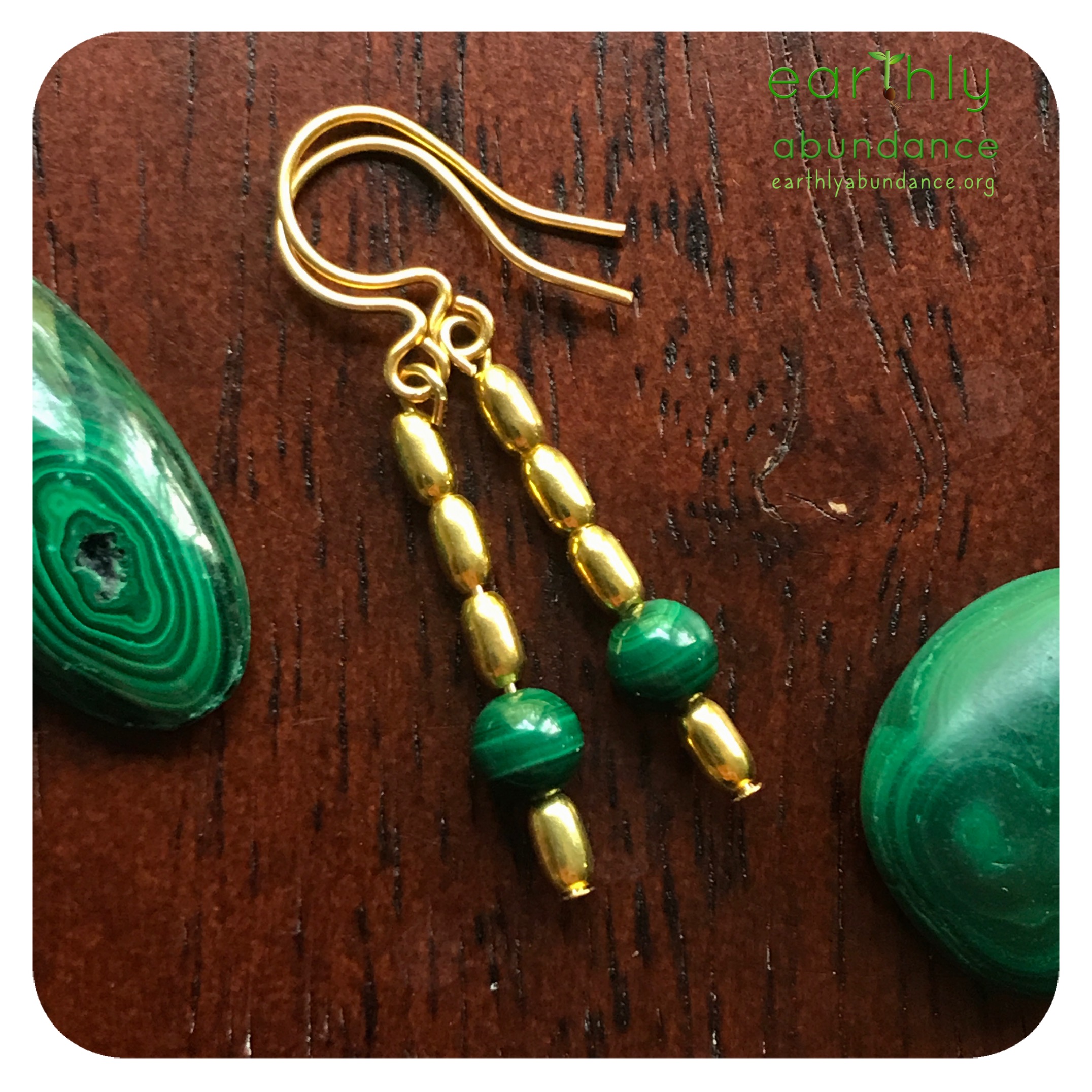8668 Transforming Malachite Earrings