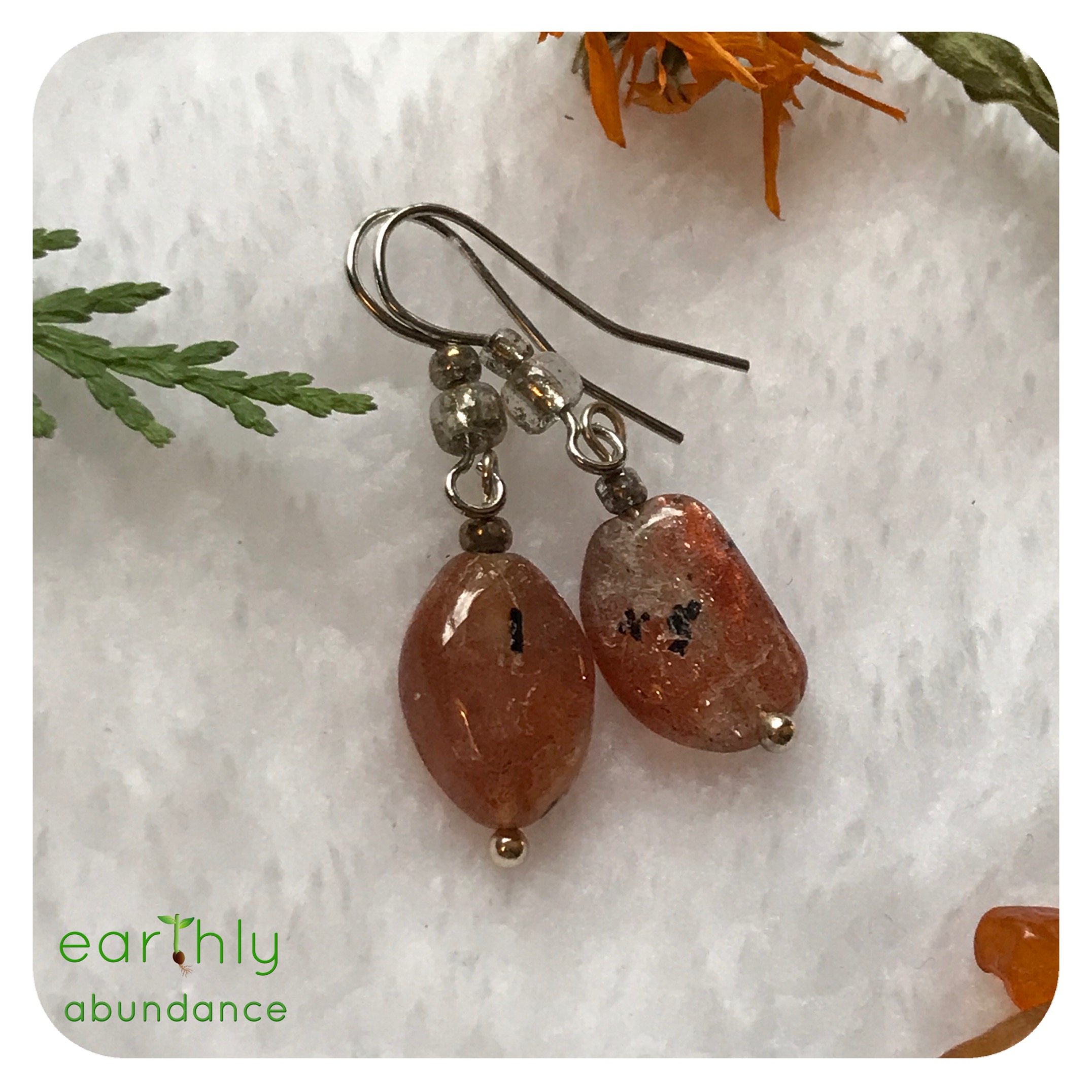 8574 Shimmering Sunstone Earrings