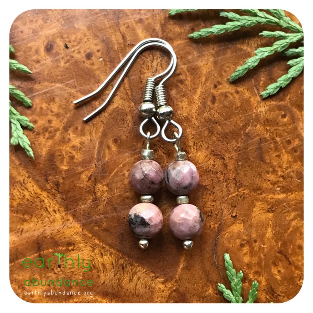 8767 Rhodonite Earrings