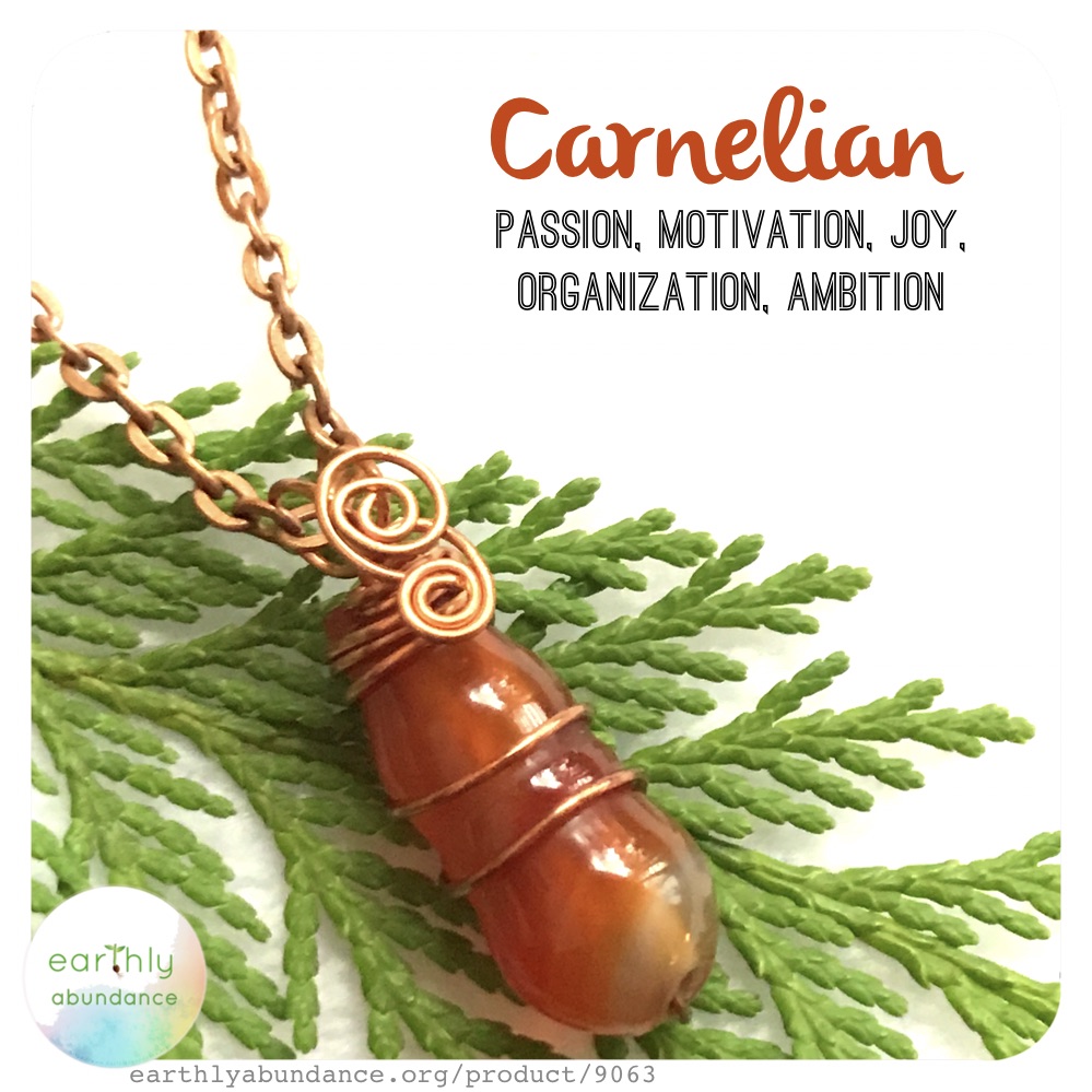 9063 Carnelian + Copper Necklace