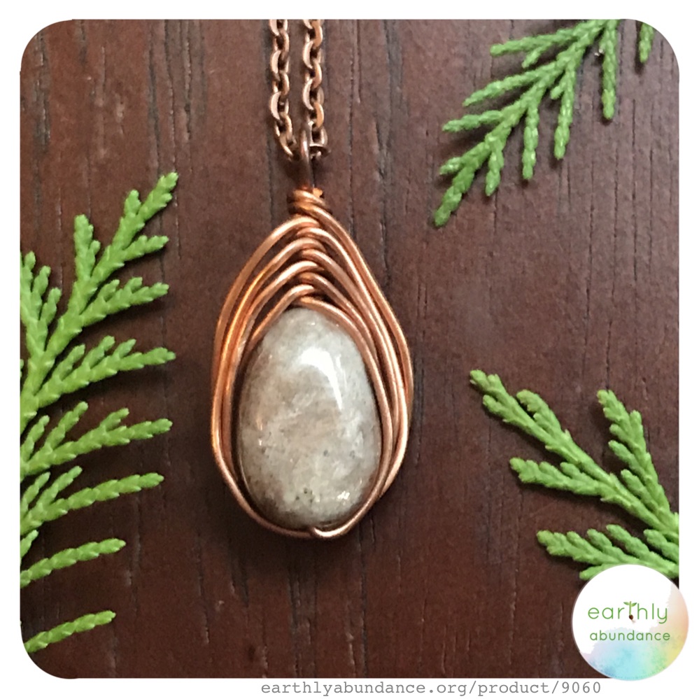 9060 Sunstone + Copper Necklace