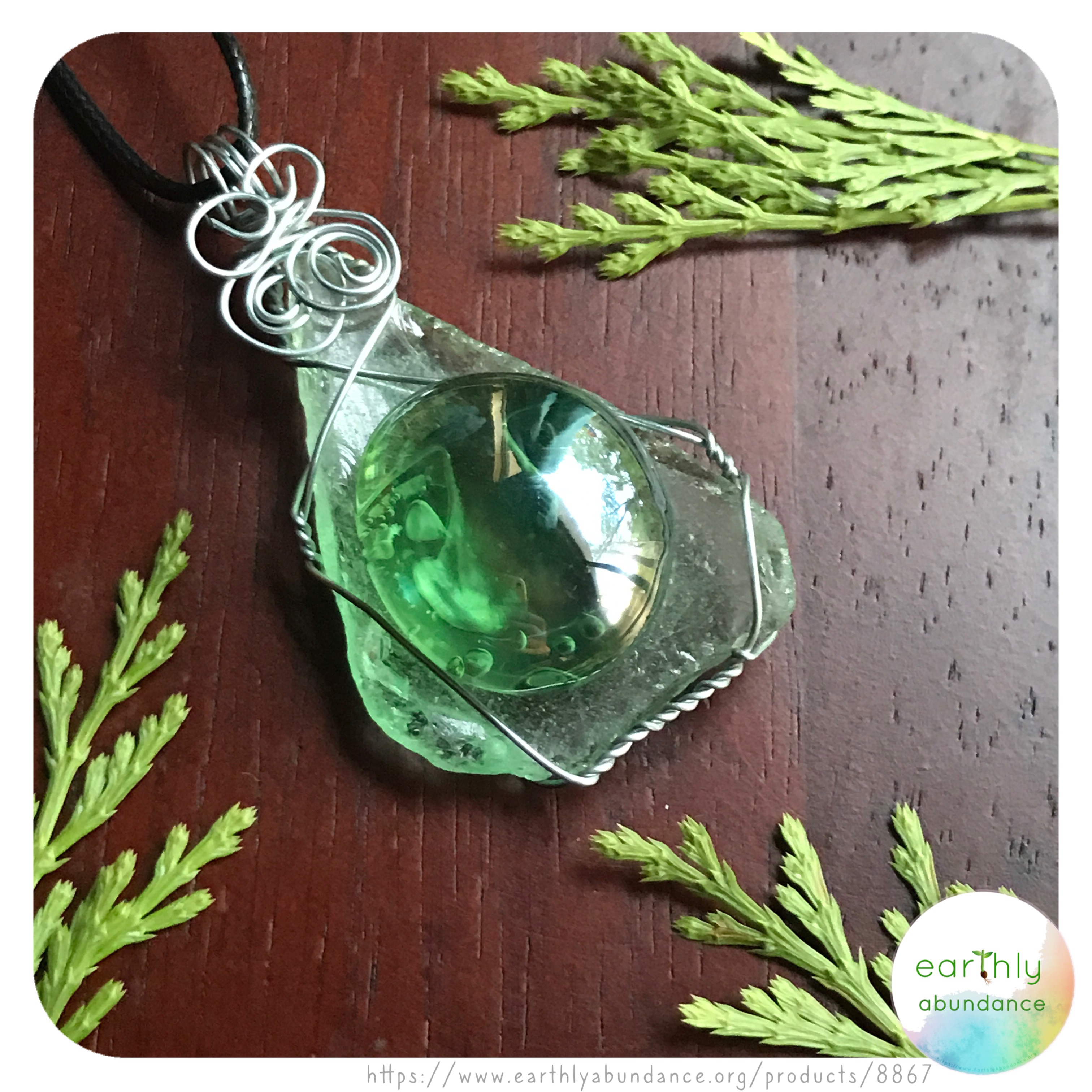 8867 Upcycled Seaglass Necklace