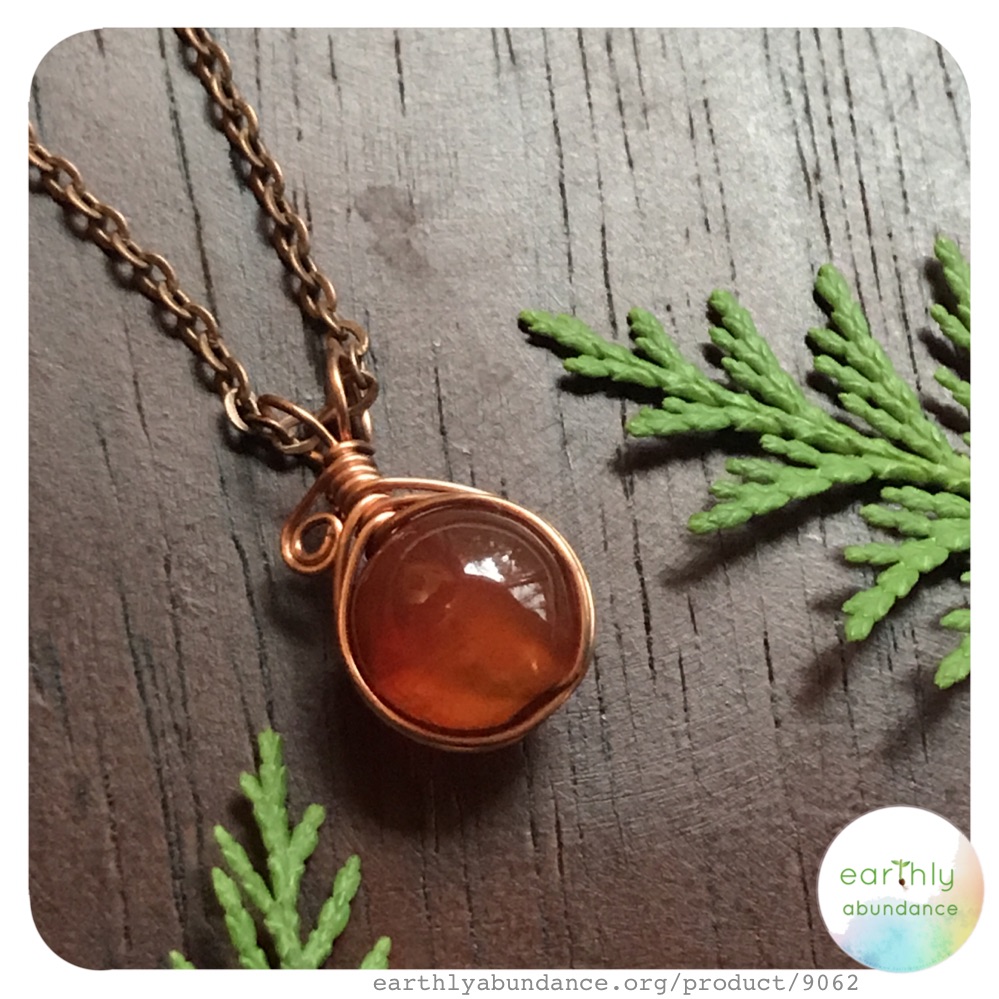 9062 Carnelian + Copper Necklace