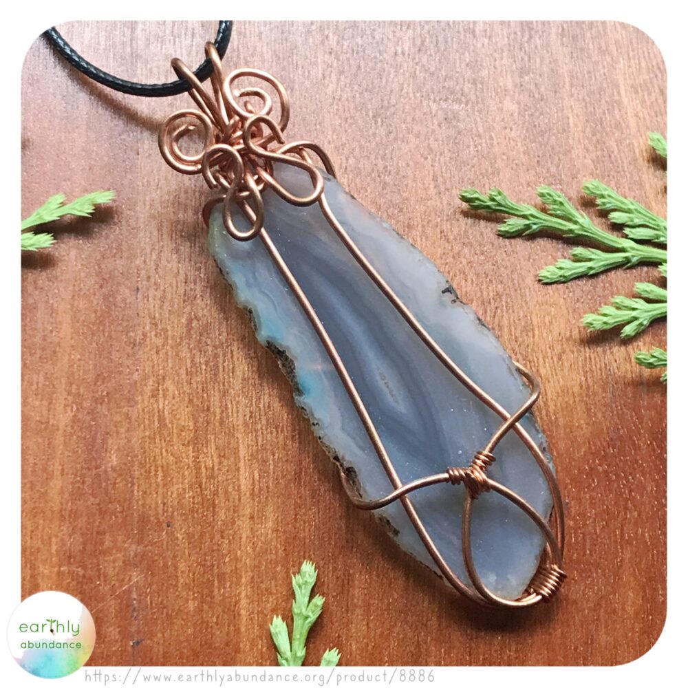 8886 Agate + Copper Necklace