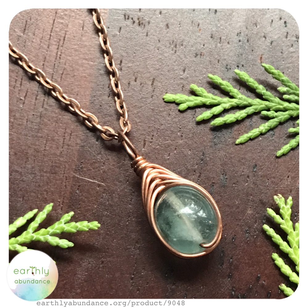 9048 Fluorite + Copper Necklace