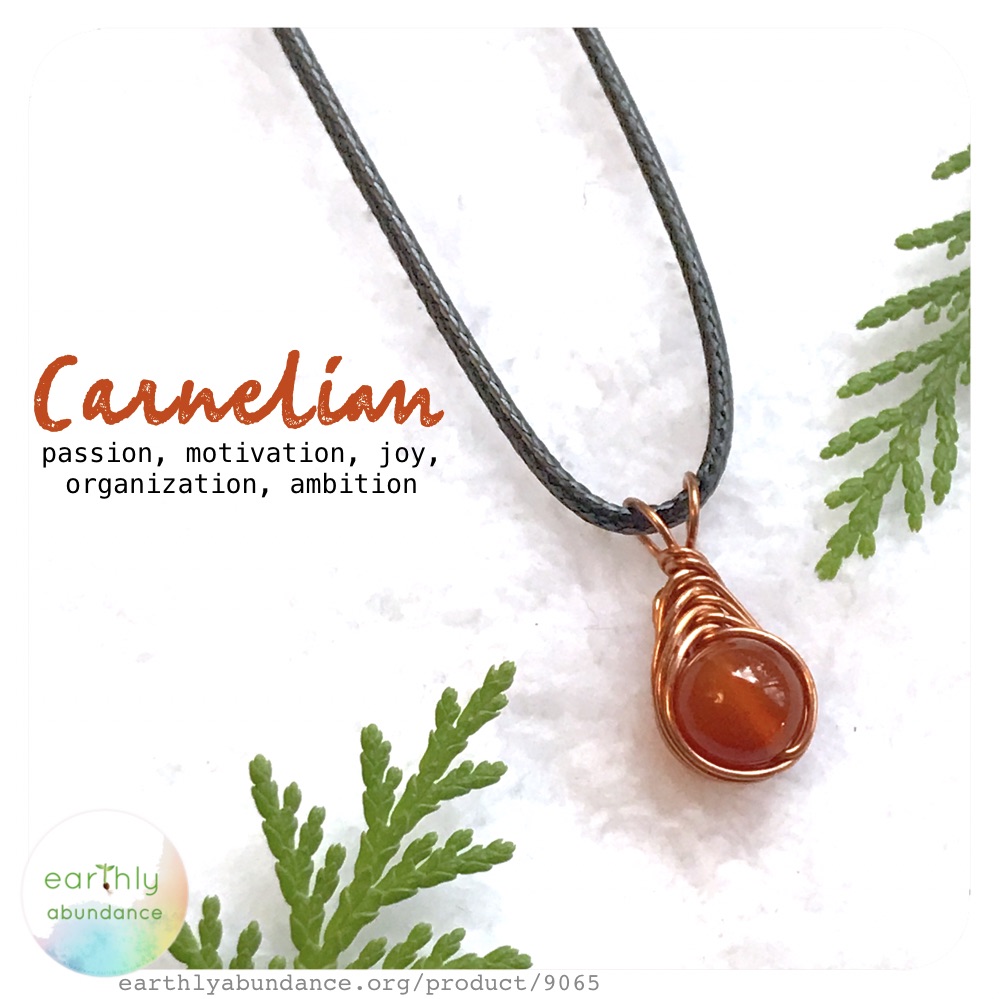 9065 Carnelian + Copper Necklace