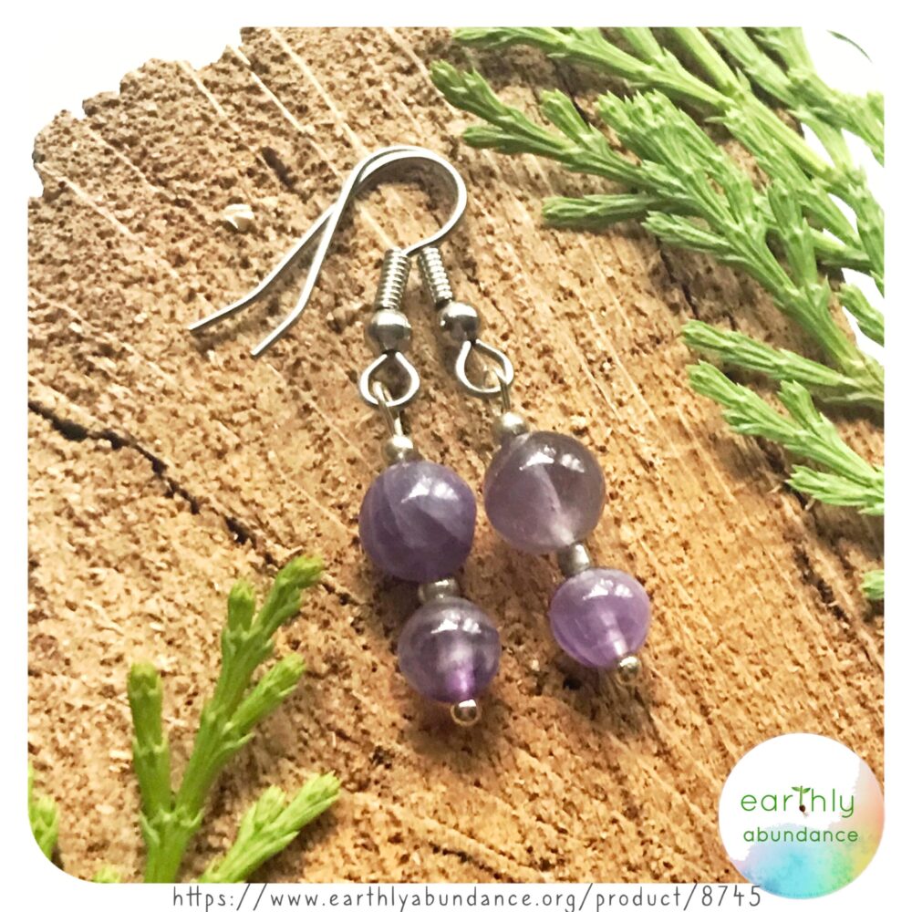 8745 Amethyst Doubles Earrings