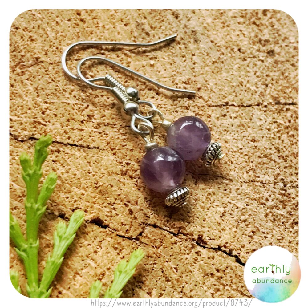 8743 Dainty Amethyst Earrings