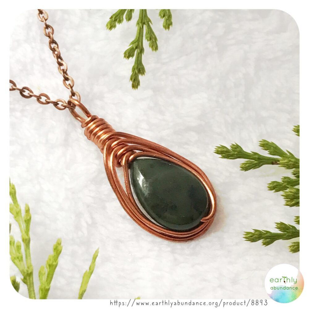 8893 RARE Williamsite + Copper Necklace