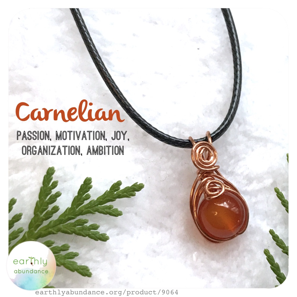 9064 Carnelian + Copper Necklace