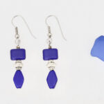 11301 Cobalt Blue Glass Earrings