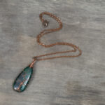 10830 Malachite + Copper Tree Necklace