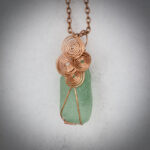 10941 Natural Aqua Sea Glass Necklace