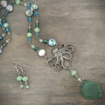 10919 Paua Shell, Octopus, Seaglass Set