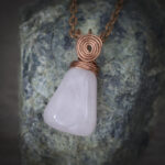 11218 Rose Quartz + Copper  Necklace