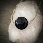11228 Black Onyx New Moon Necklace