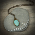 11249 Turquoise Howlite + Bronze Necklace