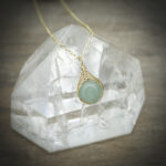 11251 Aventurine + Brass Gold Necklace