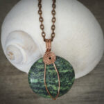 11263 Serpentine + Copper Necklace