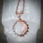 11266 Quartz + Copper Fractal Necklace