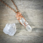 11268 Quartz Point + Copper Necklace