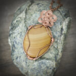 11280 Banded Picture Jasper + Copper Necklace