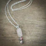 11287 Rose Quartz + Rhodonite  Necklace