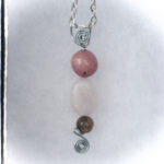 11288 Rose Quartz + Rhodonite  Necklace