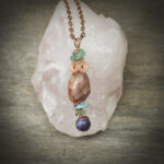 11293 Sunstone, Aventurine, Larimar, Amethyst Necklace