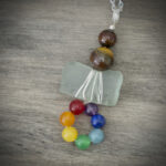 11313 Upcycled Seaglass + Chakras Necklace