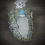 11305 Upcycled Seaglass, Aquamarine, Moonstone Necklace